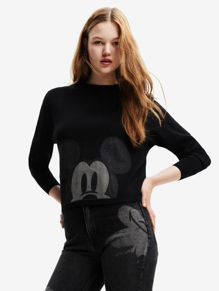 Desigual Mickey Patch Denim Пуловер