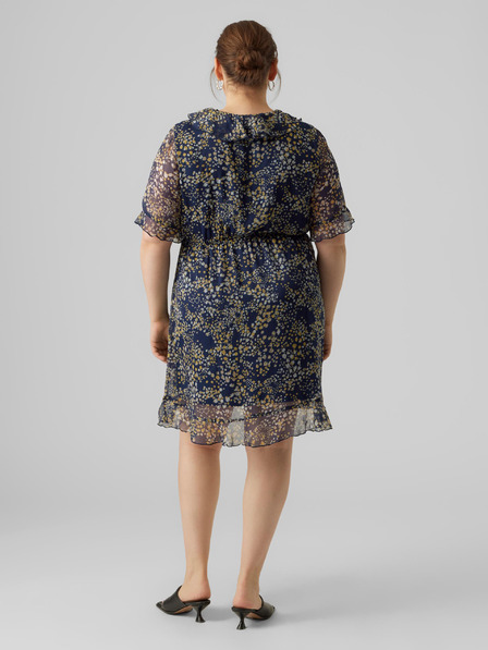 Vero Moda Curve Тъмно синя дамска шарена рокля от VERO MODA CURVE Dora