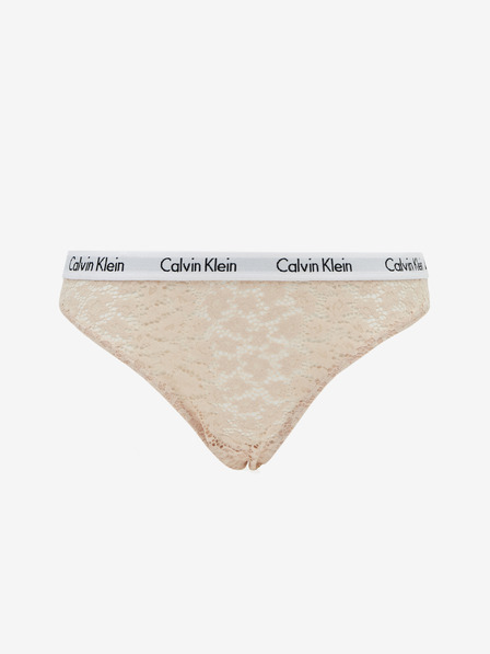 Calvin Klein Underwear	 Бежови дантелени бикини Calvin Klein Underwear