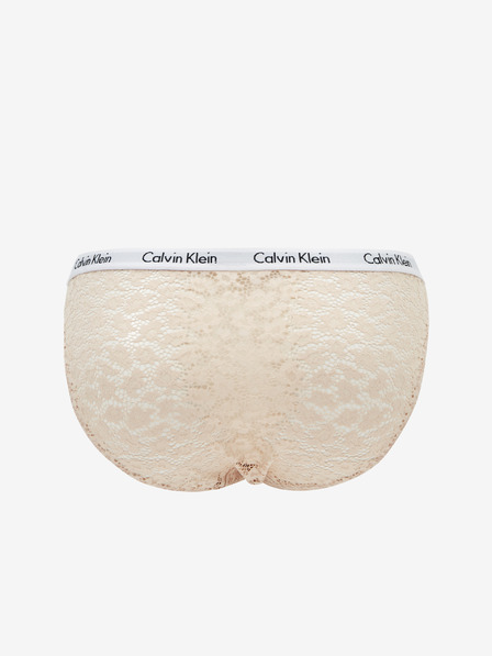 Calvin Klein Underwear	 Бежови дантелени бикини Calvin Klein Underwear