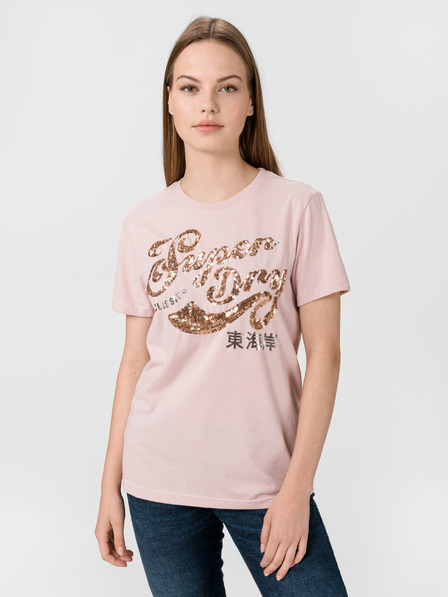 SuperDry Script Sequin T-shirt