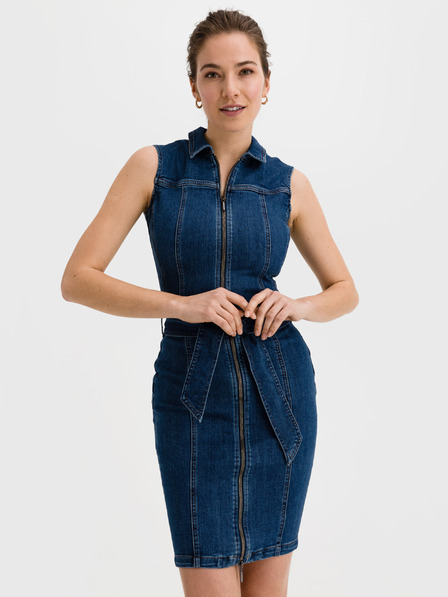 Salsa Jeans Синя дънкова рокля Salsa Jeans