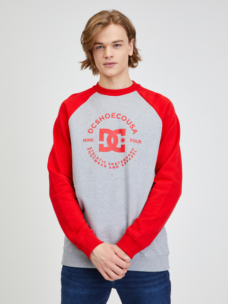 DC Червено-сив мъжки суитшърт DC